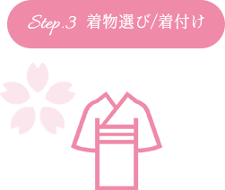 Step.3  着物選び/着付け