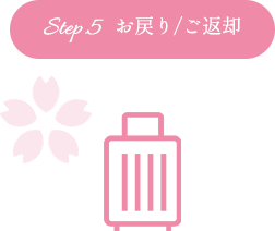 Step.5  お戻り/ご返却